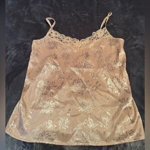 SHEIN Tan Floral Lace Camisole